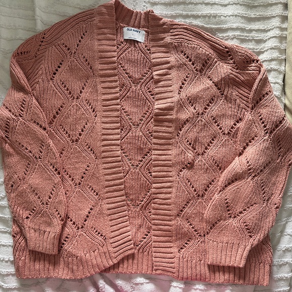 Old Navy Textured Pink Cardigan - Picture 1 of 3